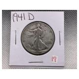1941 D WALKING LIBERTY HALF DOLLAR