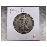 1941 D WALKING LIBERTY HALF DOLLAR