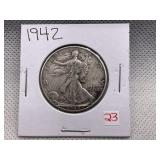 1942 WALKING LIBERTY HALF DOLLAR