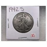 1942 S WALKING LIBERTY HALF DOLLAR