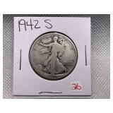 1942 S WALKING LIBERTY HALF DOLLAR