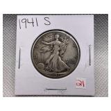 1941 S WALKING LIBERTY HALF DOLLAR