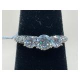 NIB 2.0 TCW MOISSANITE .925 STERLING SILVER RING