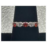 NEW NATURAL CITRINE & MOISSANITE .925 SOLID SILVER