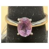 NIB 1.1 CT NATURAL AMETHYST .925 STERLING SILVER