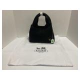 NWT COACH LANA 19 BLACK POLISHED PEBBLE LEATHER