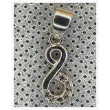 NIB .925 STERLING SILVER INFINITY KNOT PENDANT W/