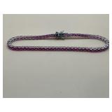 NIB 6.10 CT LAB CREATED PINK SAPPHIRE .925 SILVER