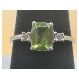 NIB 18KT WHITE GOLD PLATED .925 SOLID SILVER RING
