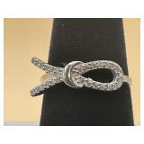 NIB MOISSANITE PAVED .925 SOLID STERLING SILVER