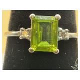 NIB 1.94 CT STEP CUT NATURAL PERIDOT W/ NATURAL