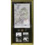 Map of Iwo Jima Framed and Signed by Hershel