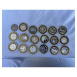 18 x $10 & 15 x $1 Gambling Tokens Plus US Silver