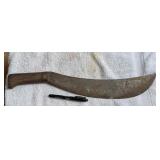 Rustic Machete with Wooden Handle