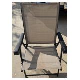 Black Metal Folding Patio Chair