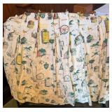 Printed Lined Fabric Curtain Panels,