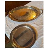 International Silver Serving Trays with Handles