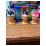 Plastic Ice Cream-Themed Cups and Blender Bottles