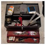Metal Toolbox with Tools