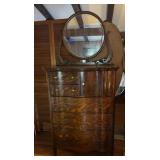 Burled Dresser with Mirror