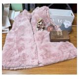 Pink Faux Fur Vest, Decorative Items,