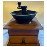 Vintage Coffee Mill with Cast-Iron Top