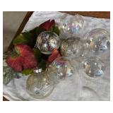 Clear and Silver Glass Ornament
