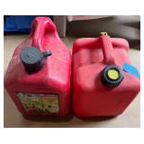 Red Plastic Gasoline Containers