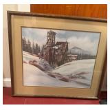Snowy Landscape Painting,