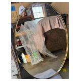 Moon Oval Metal-Framed Mirror,