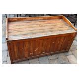 Wooden Patio Storage Bench,