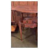 Carved Oak Library Table