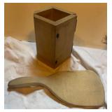 Wooden Butter Mold with Paddle