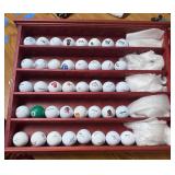Display Case with Logo Golf Balls