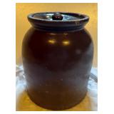 Brown Glazed Stoneware Crock