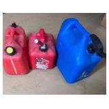 Gas Cans & Blue Kerosene Can