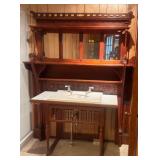 Wooden Washstand with Marble Sink