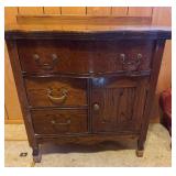Wood Chest with Drawers and Cabinet