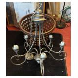 Metal Six-Light Chandelier