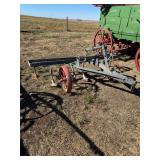 Metal Horse-Drawn Plow with Steel Wheels