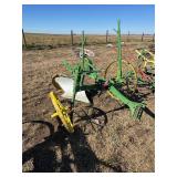Vintage Steel Wheel Plow with Painted Finish