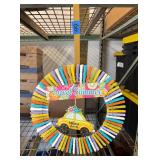 Clothes Pin Wreath with Car Accent