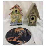 Decorative Birdhouses & Sign