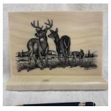 Etched Marble Desk Organizer