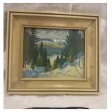 Framed Winter Landscape Print,