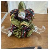 Porcelain Harlequin Doll