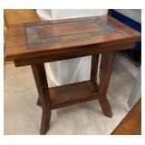 Side Table with Tile Inlay,