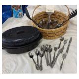 Enamel Roaster, Flatware