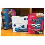 Family Pool, Swim Goggles, and Kickboard