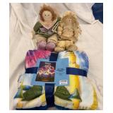 Fabric Dolls & Disneyland Throw